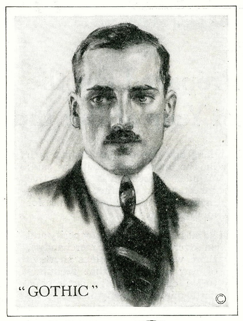 1916 Original Arrow Collars Ad. JC Leyendecker Art. Gothic Model. Gay Interest