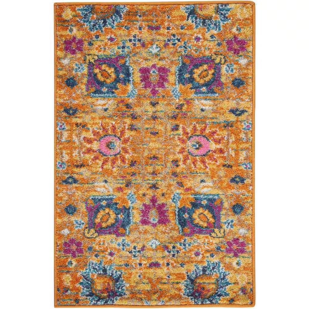 Passion Sun Doormat 2 Ft. X 3 Ft. Persian Vintage Kitchen Area Rug