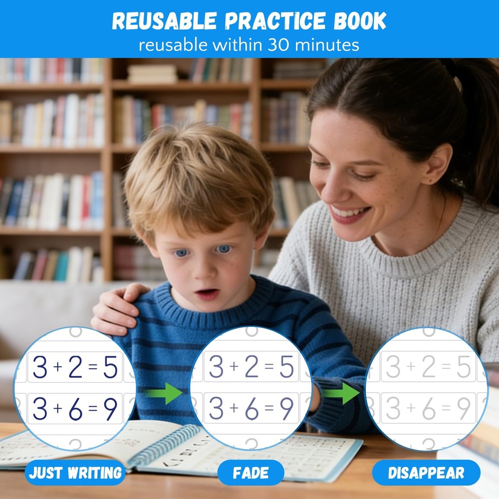 Magic Grooved Writing Practice for Ages 3-8, Handwriting Practice...