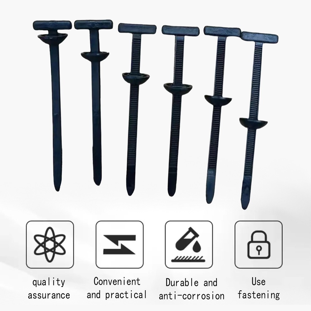 Nylon Universal Cable Tie Buckle, Self-Locking Zip Ties with Pin & Button
