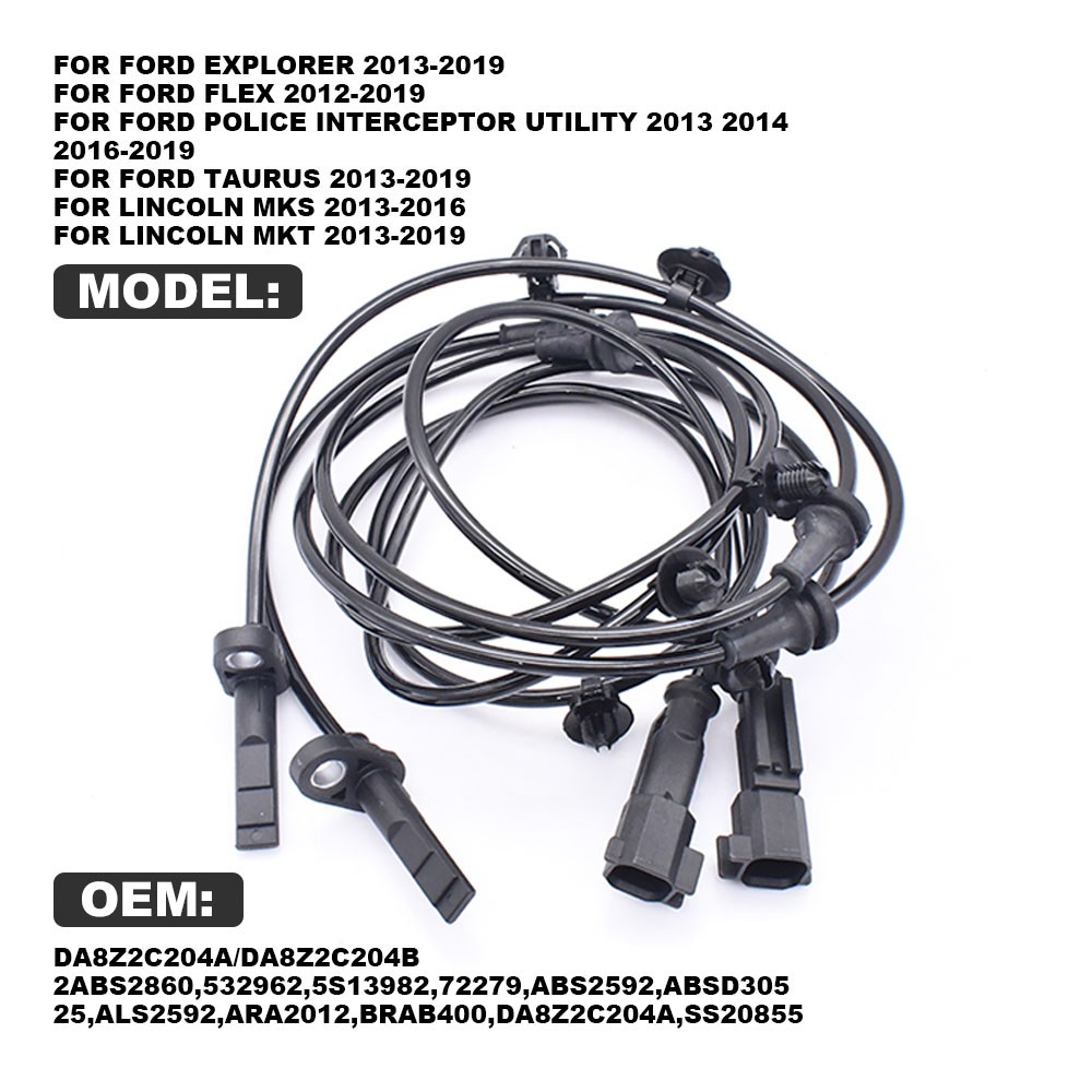 2pcs ABS Front Left Right ABS Sensor For Ford Explorer/Taurus/Flex 2013-2019