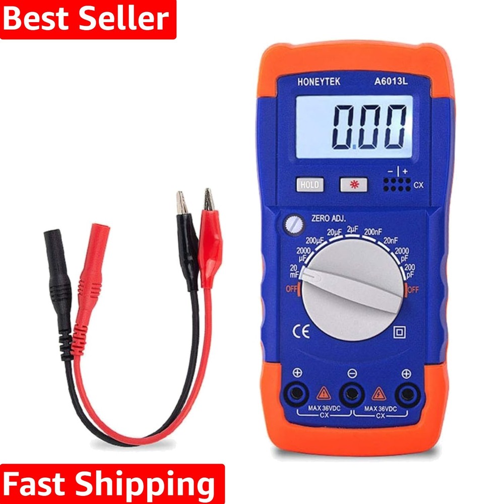 Professional LCD Capacitor Tester - Battery Operated with Two Testing Methods