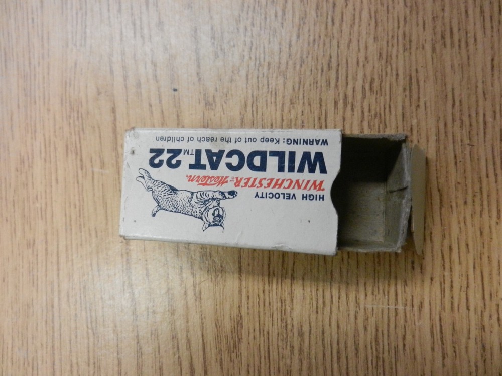 Winchester-Western Wildcat 22 Empty Ammo Box Used