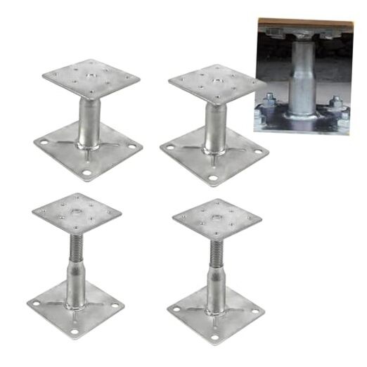 4 Pack Adjustable Floor Support Jacks,RV Steps Stabilizer, Ideal for Floor