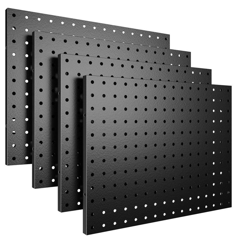 Peg Board, 4 Pack Metal Pegboard Panels Black Pegboards Wall Organizer, Tools...