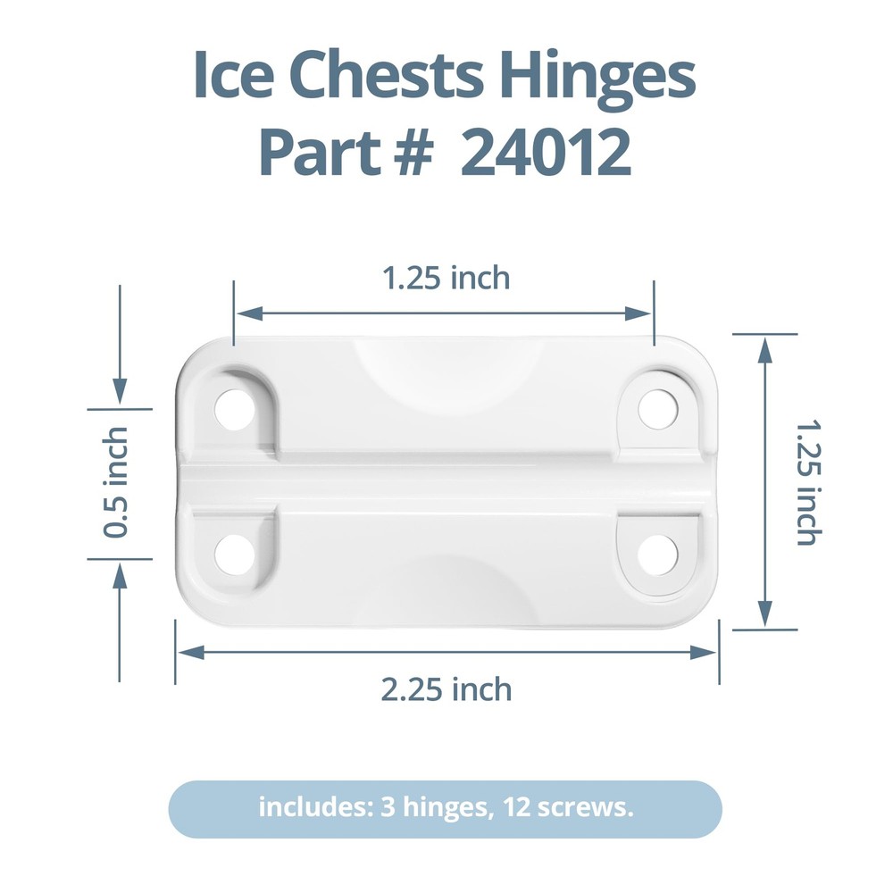 Cooler Hinges for Ice Chests,Compatible with Igloo 25-165 Qt Rectangular-Shap...