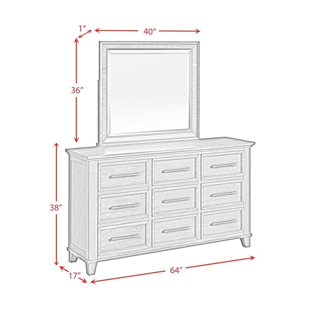 Henrik King Panel 5PC Bedroom Set in Ivory