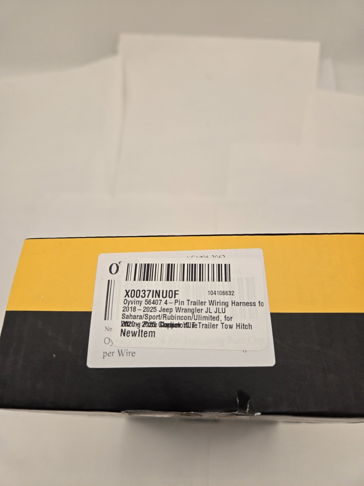 56407 4-Pin Trailer Wiring Harness for 2018-2025 Jeep Wrangler JL/JLU, 2020-202