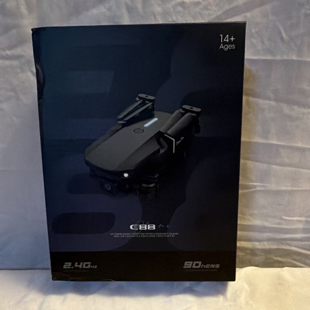 FACEGLE E88 Dual Camera Foldable App Control Quadcopter Drone Black