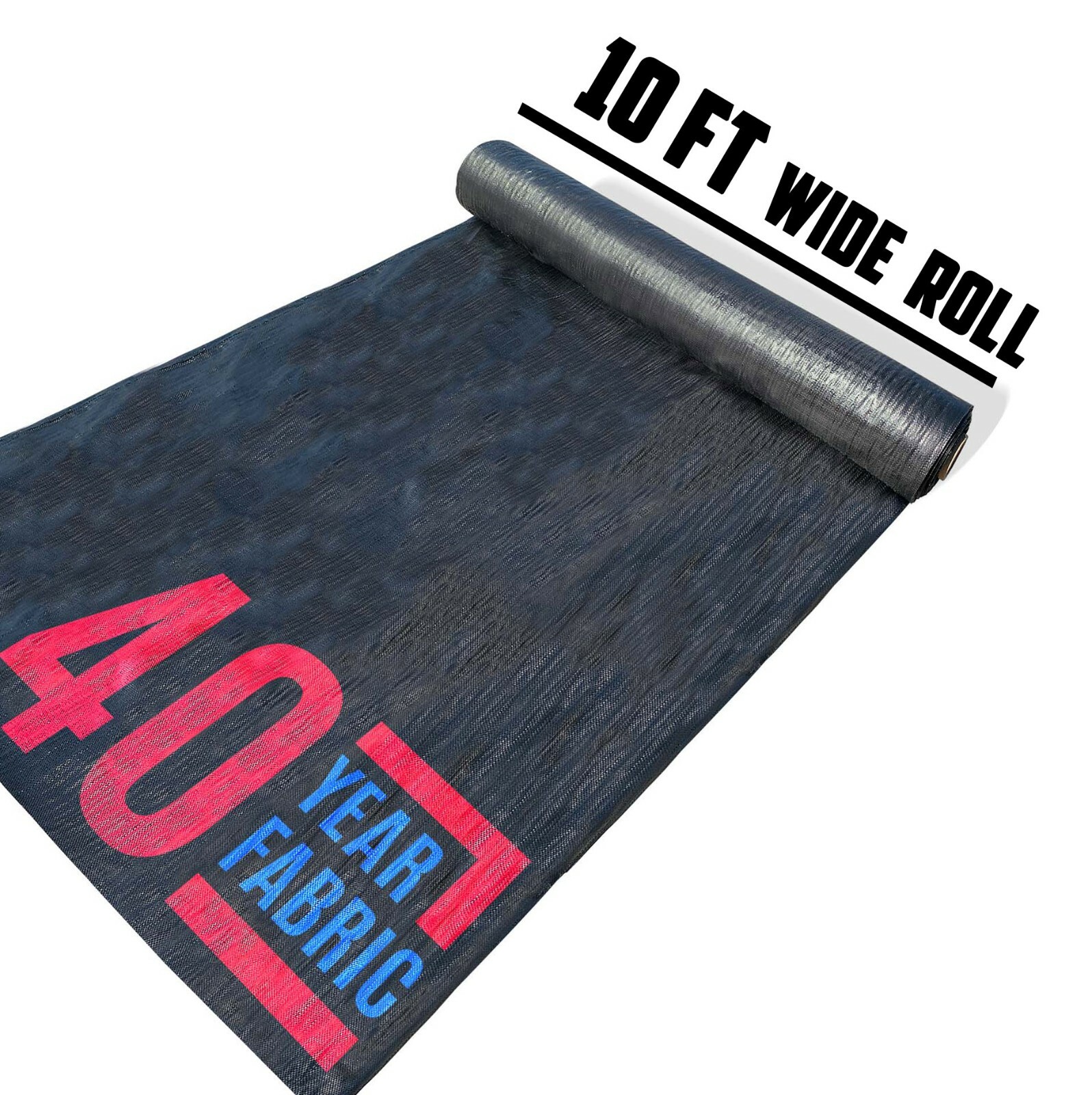 Sandbaggy 10 FT Wide Landscape Fabric | 40 Yr Fabric | Ground Cover Weed Barrier