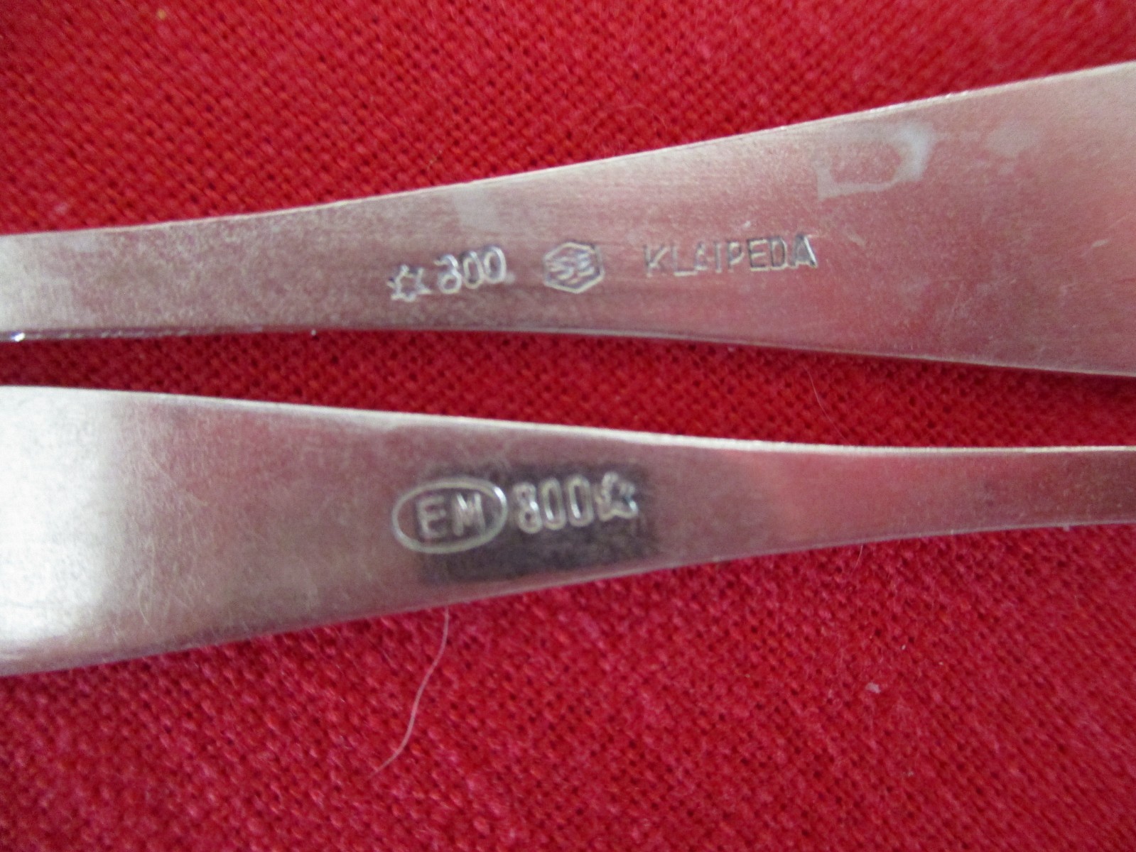 (13) Pc 800 Silver Pastry Set Flatware, 414 Grams, Etched Pattern