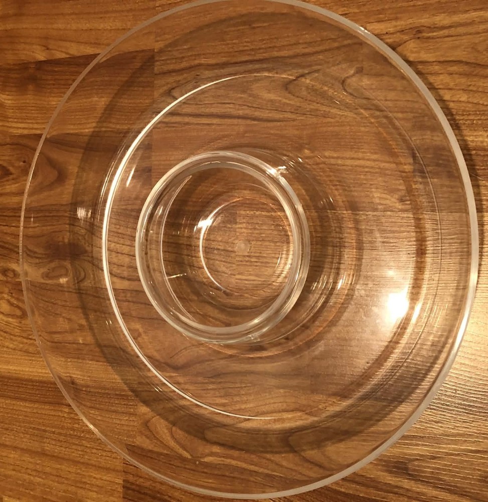 Chip & Dip Platter, 13", Clear Acrylic