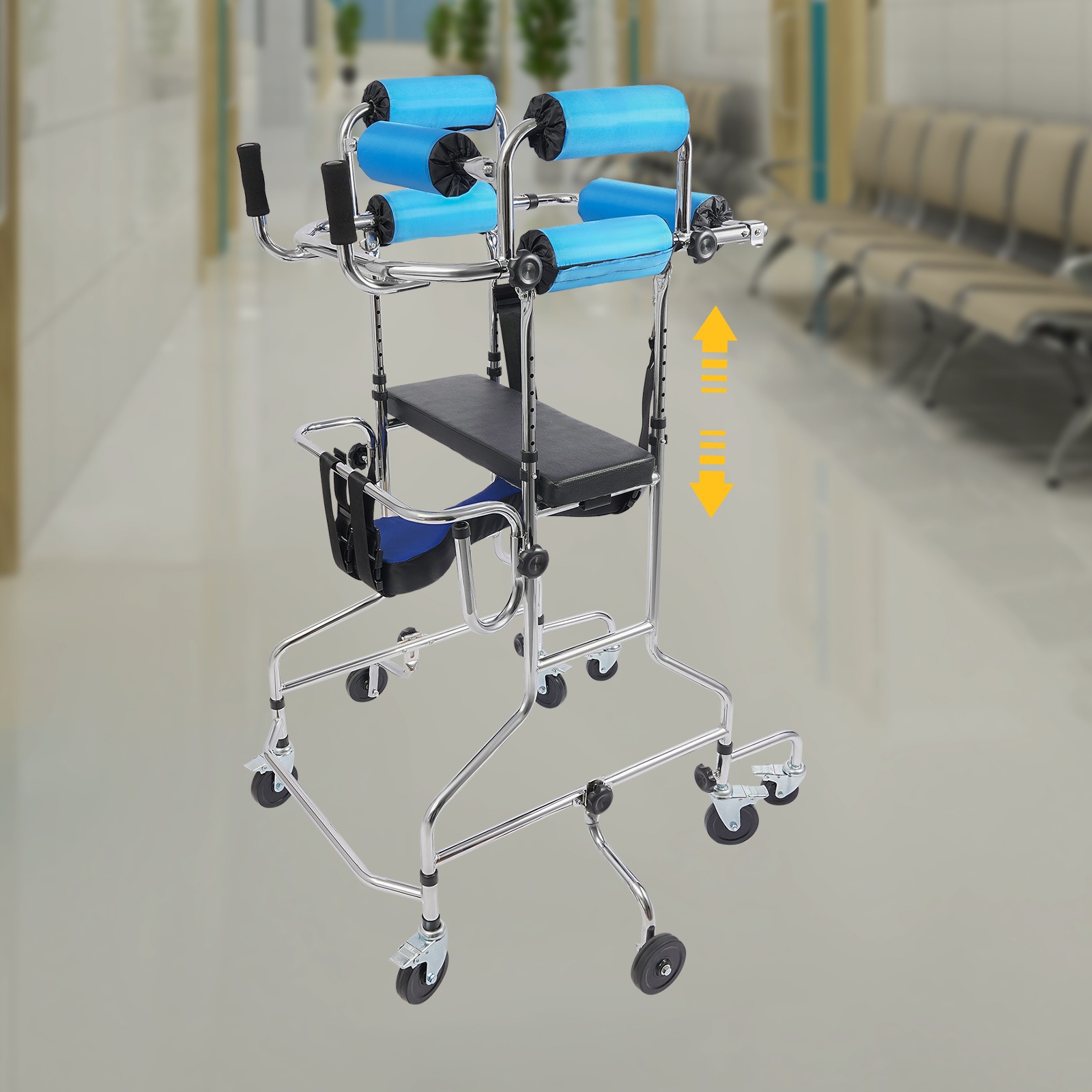 Adult Walker for Seniors Hemiplegia Rehabilitation Standing Frame,Anti Recline