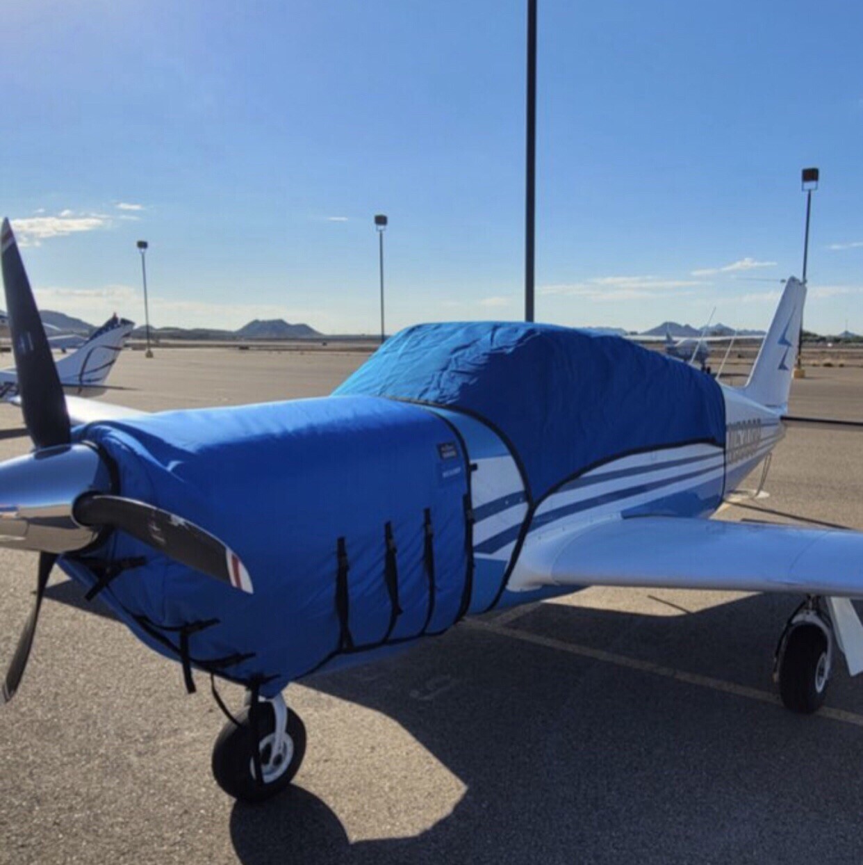 Piper Comanche (PA-24) Windshield Cover (Made from Surlast)