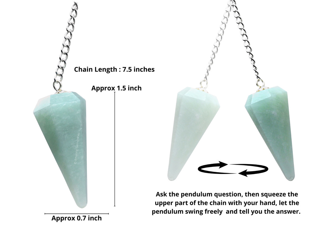 Amazonite Dowsing Crystal Pendulum