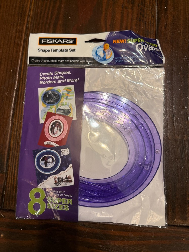 Fiskars Super Sized Circles & Ovals Shape Template Set 4910 Complete