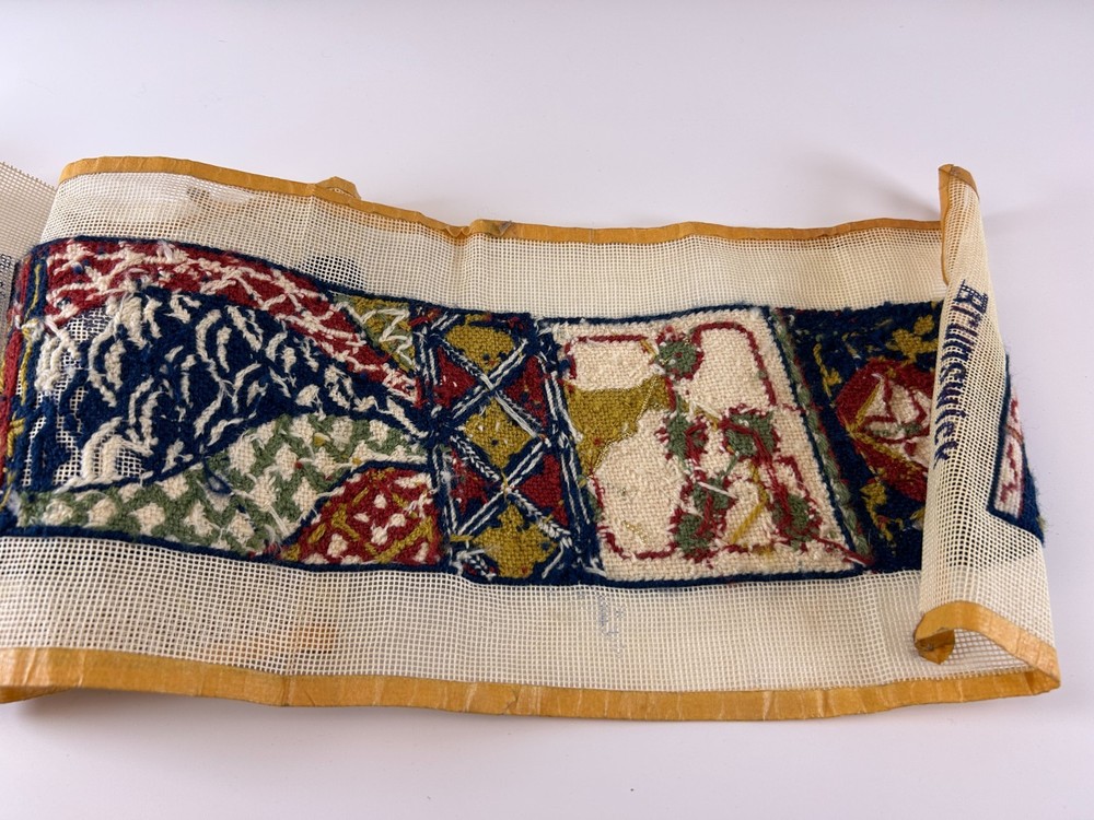 Asian Bell Pull Style Brunswick Needlepoint Tapestry Canvas Partially Completed