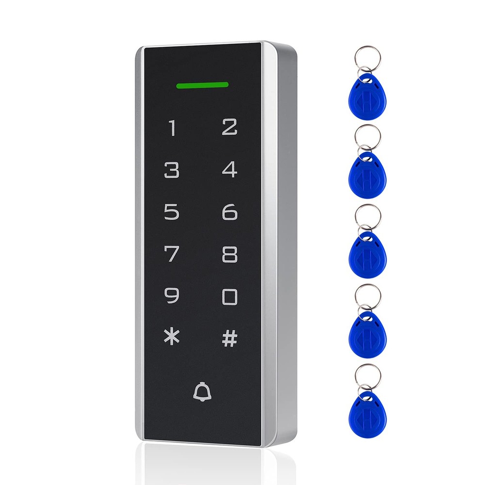 Door Access Control System Keypad ID Card Reader 1000 Users Support 5PCS Keyc