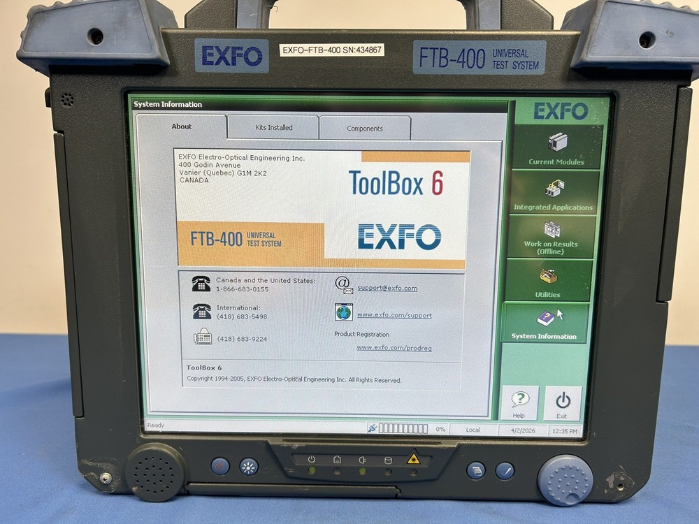 EXFO FTB-400 Universal Test Platform for Fiber Optics