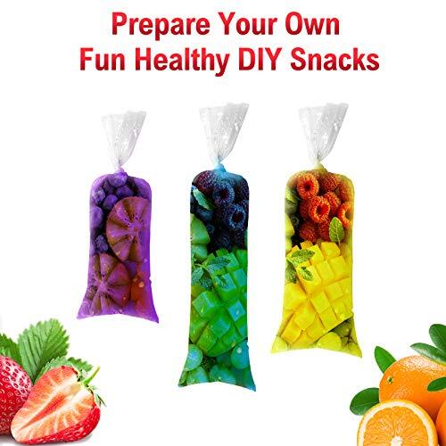 300 Pcs Disposable Plastic Ice Lolly Bags Ice Cream Mold Bags for Ice Candy