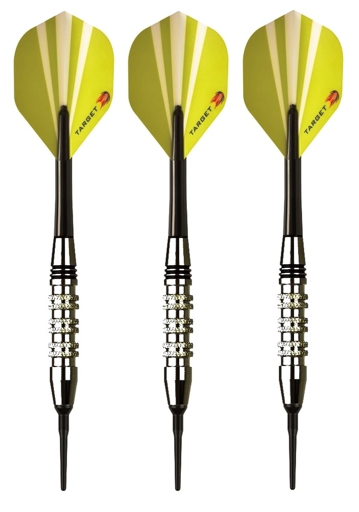Target Game Play Chrome Soft Tip Darts - 18 Grams - Slim Tri Pack Case
