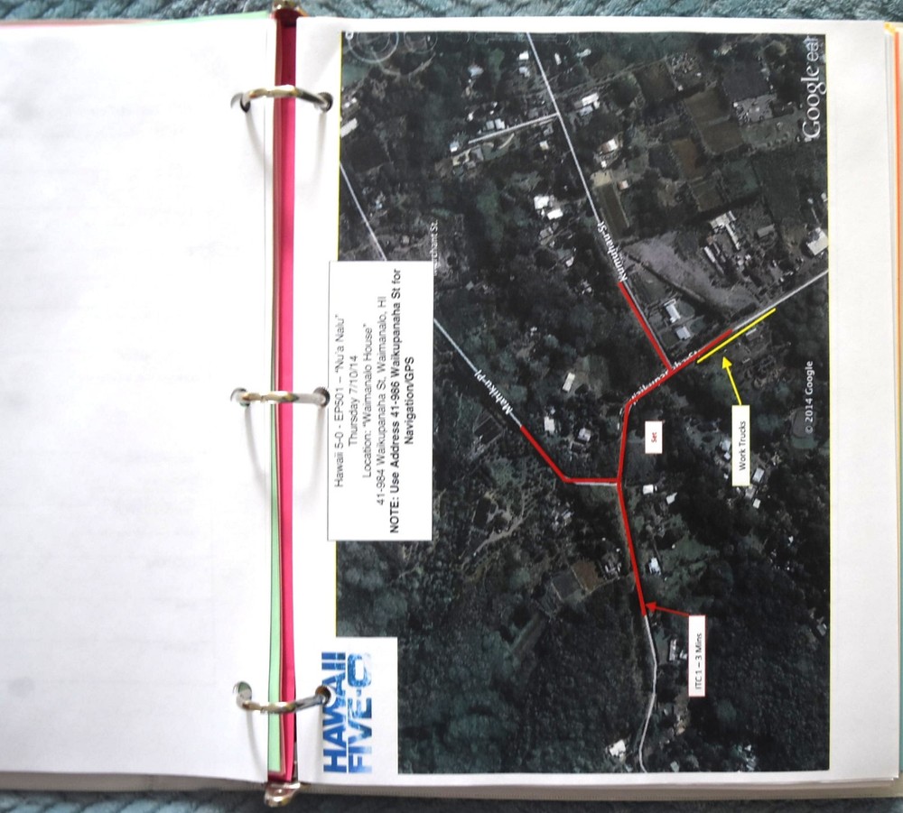 2014 Hawaii Five-O "Nu'a Nalu" Original Script + Shooting Schedule