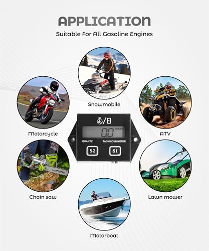 Small Engine Tachometer,Car Accessories Motorcycle Tachometer,Waterproof