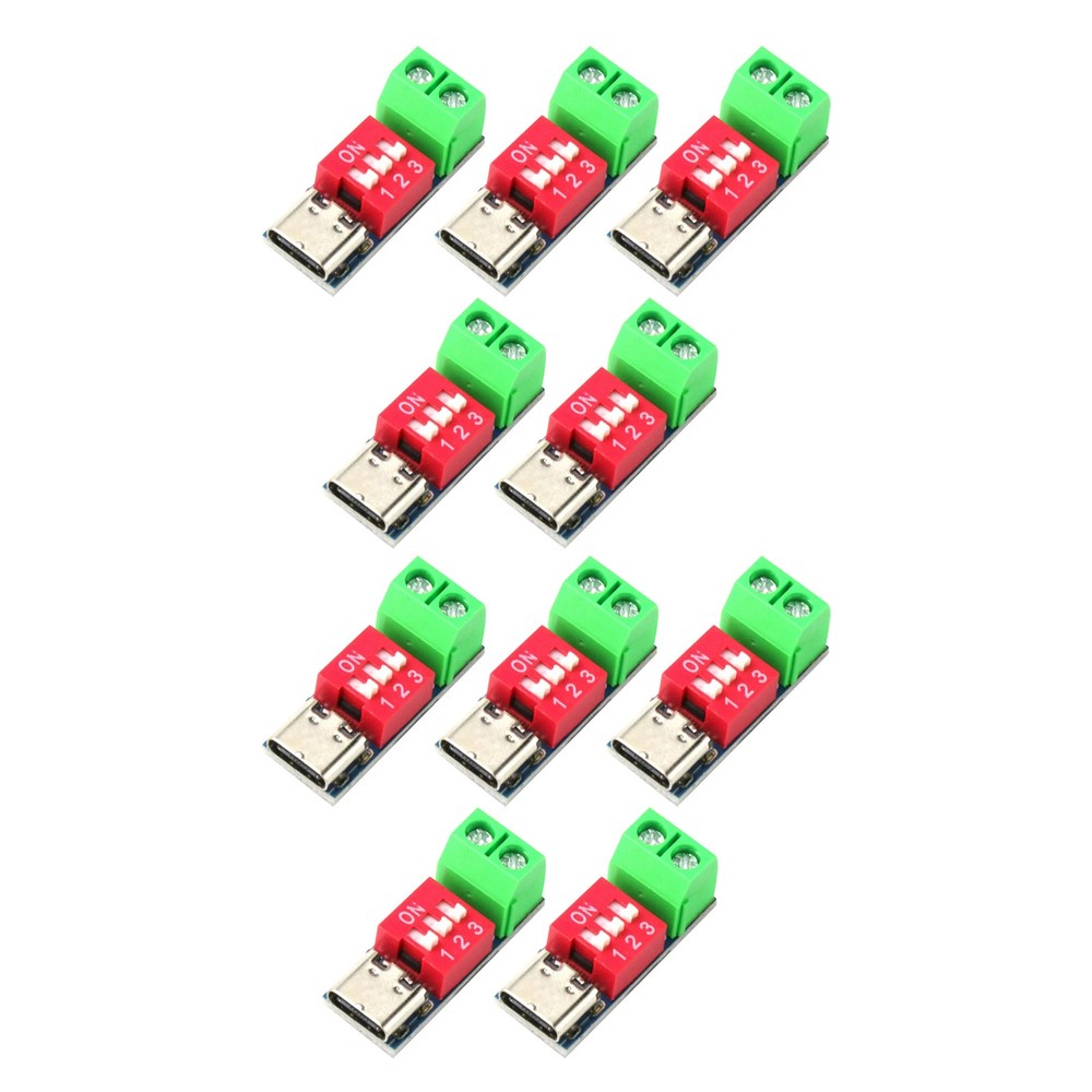 10x USB-C PD Trigger Module 100W Fast Charge Adjustable Voltage 4-22V PD3.0