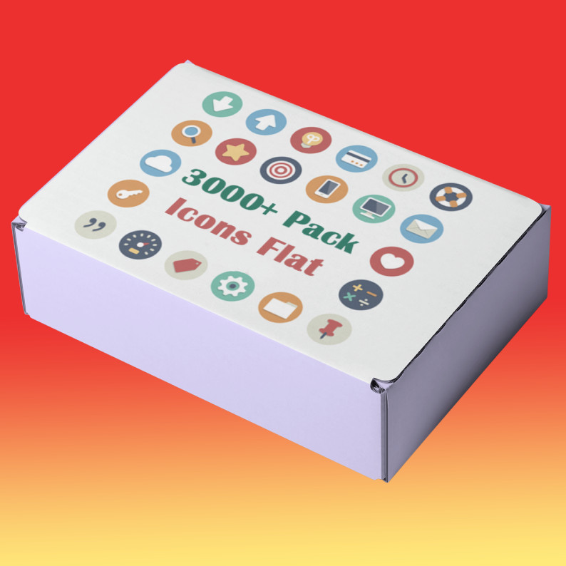 Collection Pack 3000 Icons Set - Flat Editable Icons