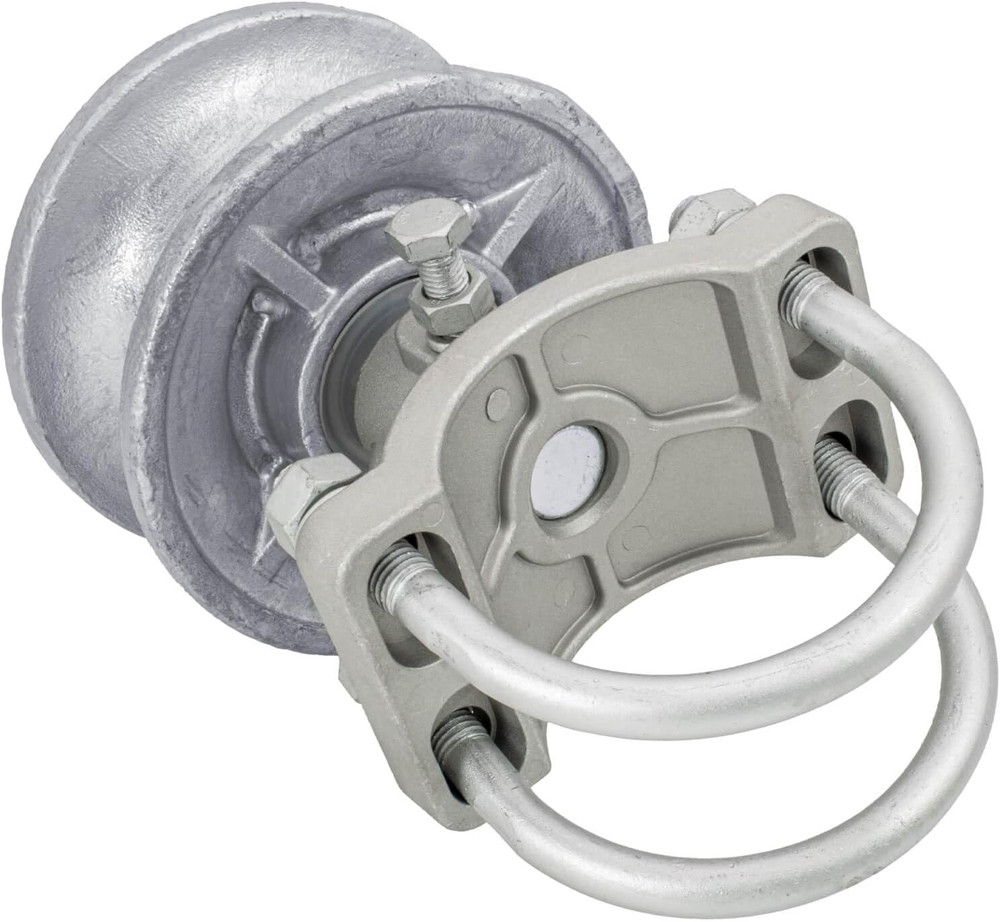 Cantilevered Gate Rollers, Slide Gate Roller Hardware, for 4" Post, 2-3/8" Chain