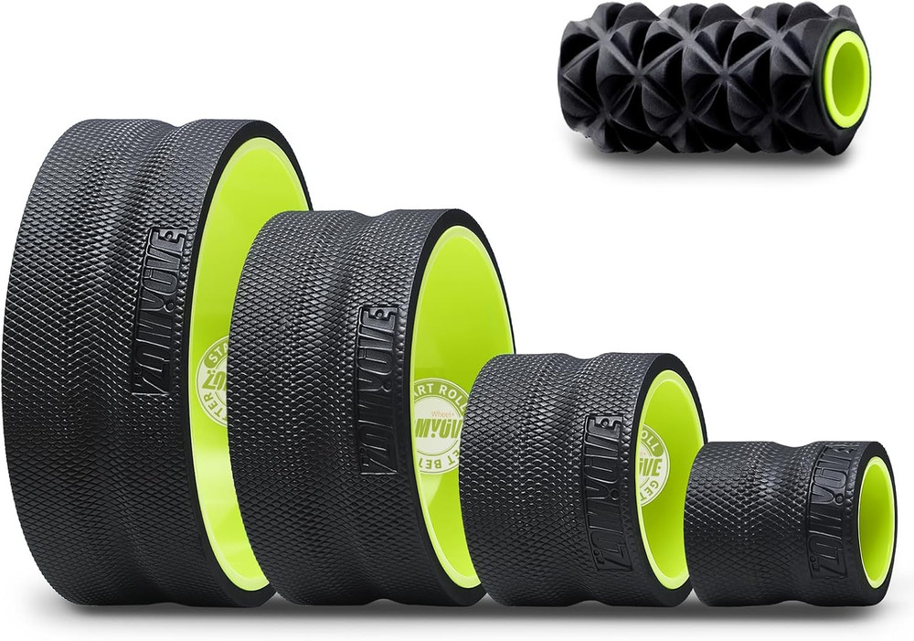Back Roller Wheel - 5 Pack Yoga Foam Roller for Physical Therapy & Back Stretche