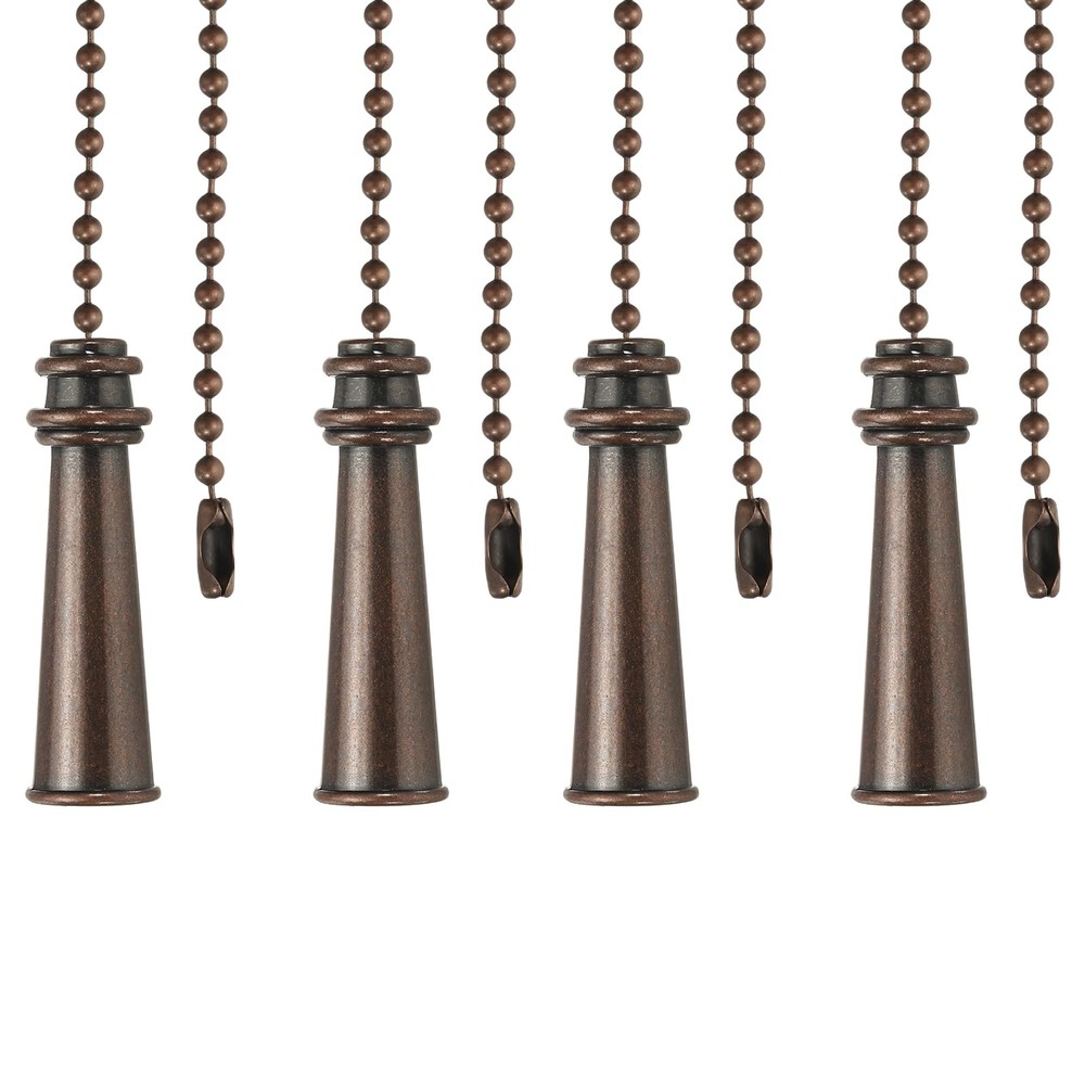 4Pcs Ceiling Fan Pull Chain, 13.2" Alloy Lamp Chains Extender with Tower Pend...