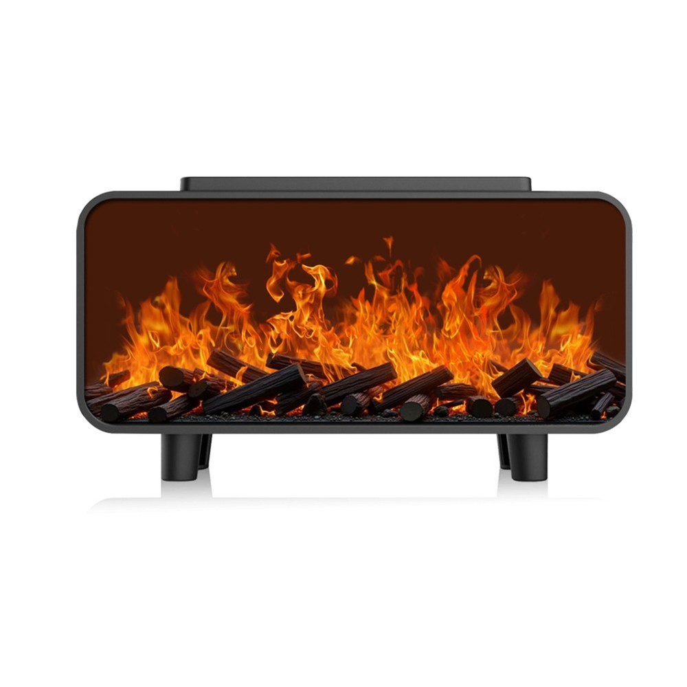 Humidifier and Essential Oil Diffuser with Fireplace Flame Effect and Color LED