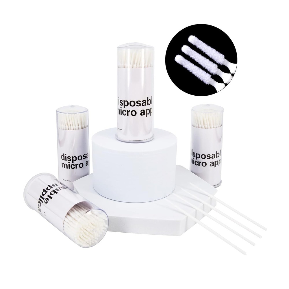 400 Pcs Lashes Disposable Micro Applicators Brush, Microswabs for Eyelash Ext...