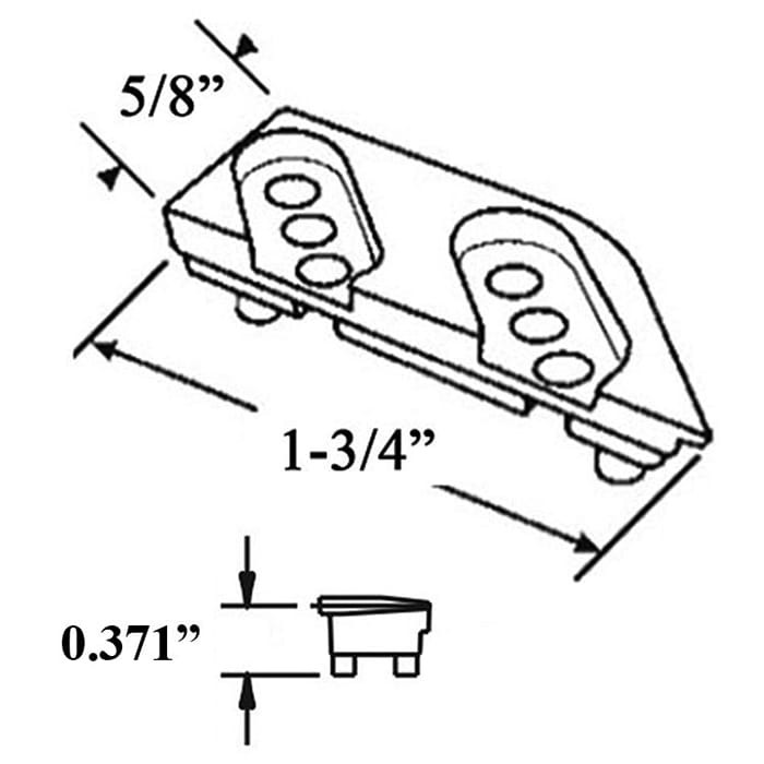 Truth 40709 RH Maxim Interlock Keeper .371" Thick White Nylon