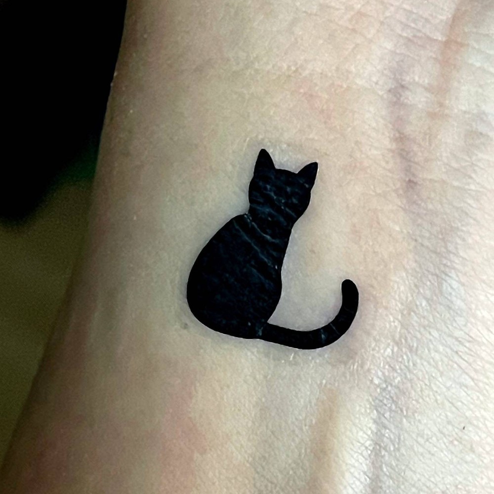 Black Cat Temporary Tattoo Sheet, Cat Tattoo, Tiny Black Tattoos
