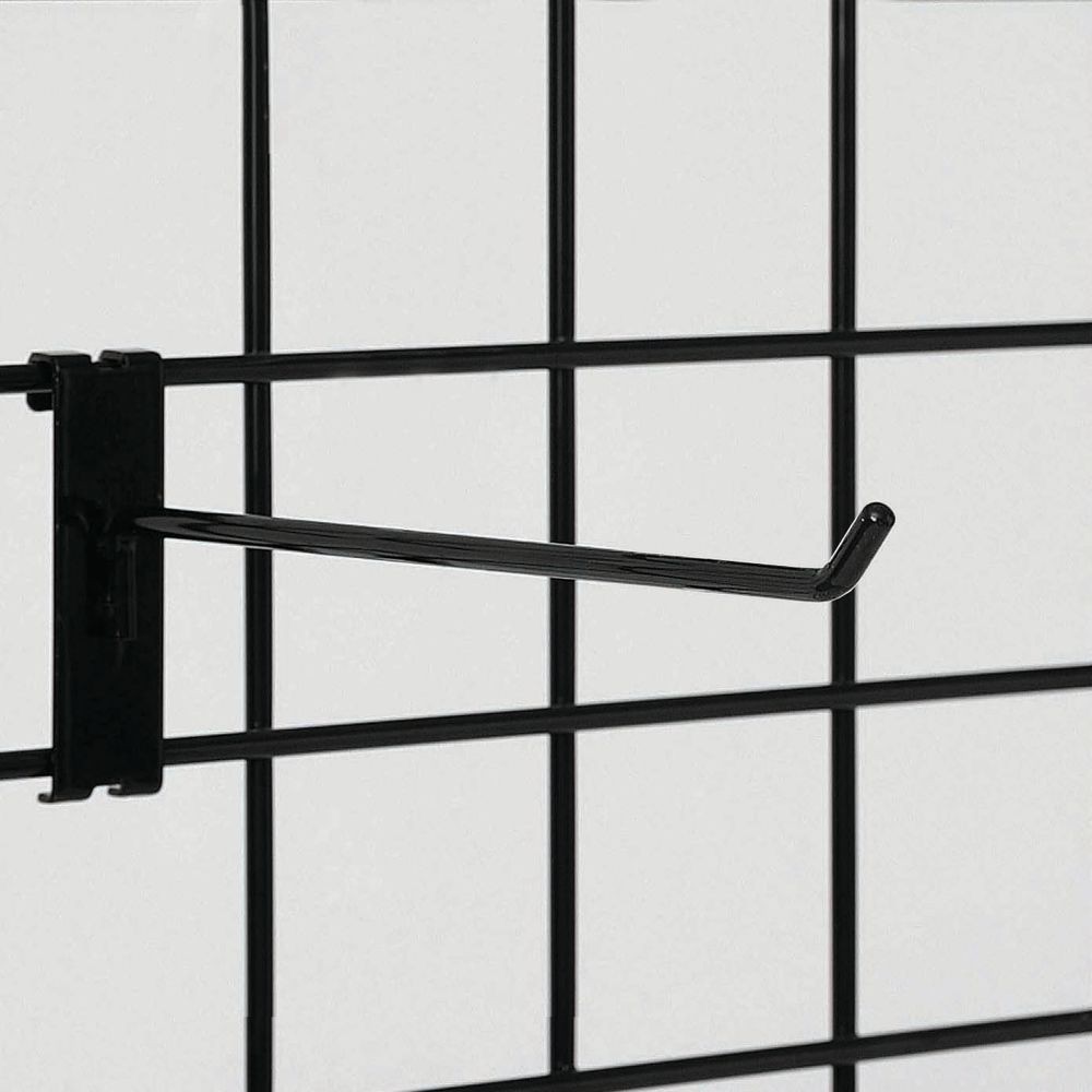 10"L - Black Grid Wall Hook