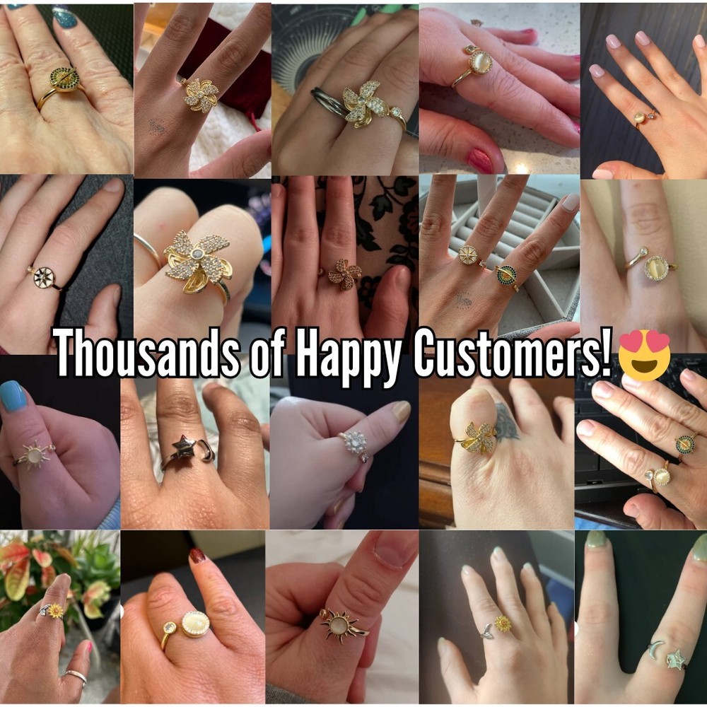 Fidget Ring Women, Spinner Ring, ADHD Ring - Northstar