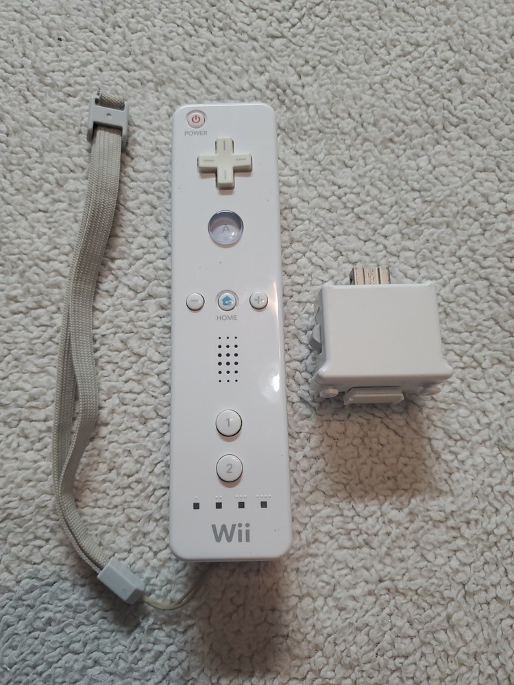 Nintendo Wii Remote Controller RVL-003 White WITH Motion plus adapter Working