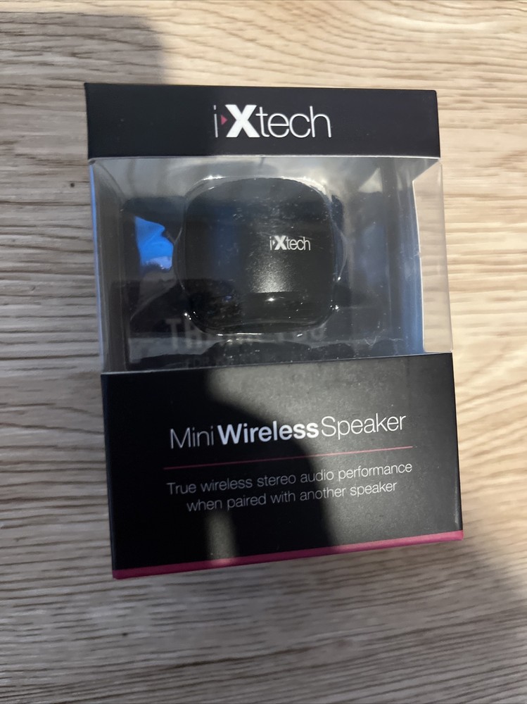 IXTECH Mini Portable Speaker w Remote Shutter Built in Mic Black