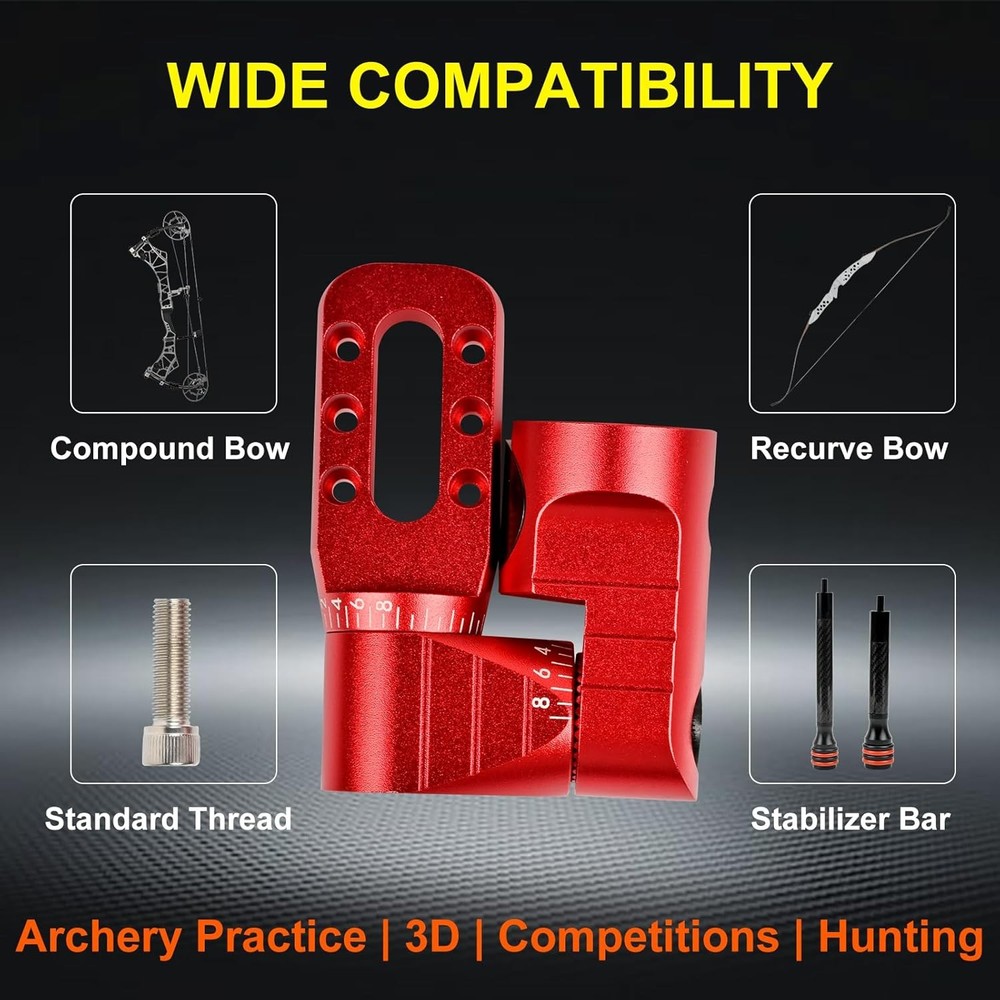 SPG Archery Single Side V-Bar Mount - Adjustable Bow Stabilizer Quick Disconnect
