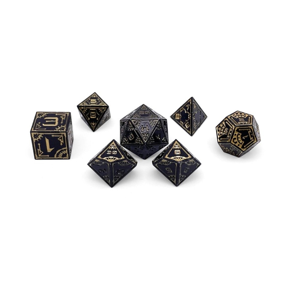 Norse Foundry Dice & Supplies Space Poly Set - Eclipse (7) New