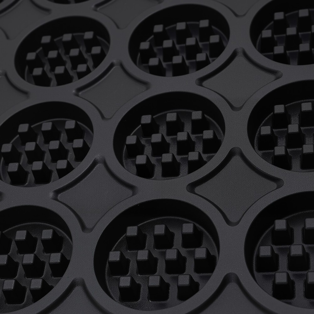 Electric Mini Belgian Waffle Maker Nonstick 16-Grid Round Waffle Baking Machine