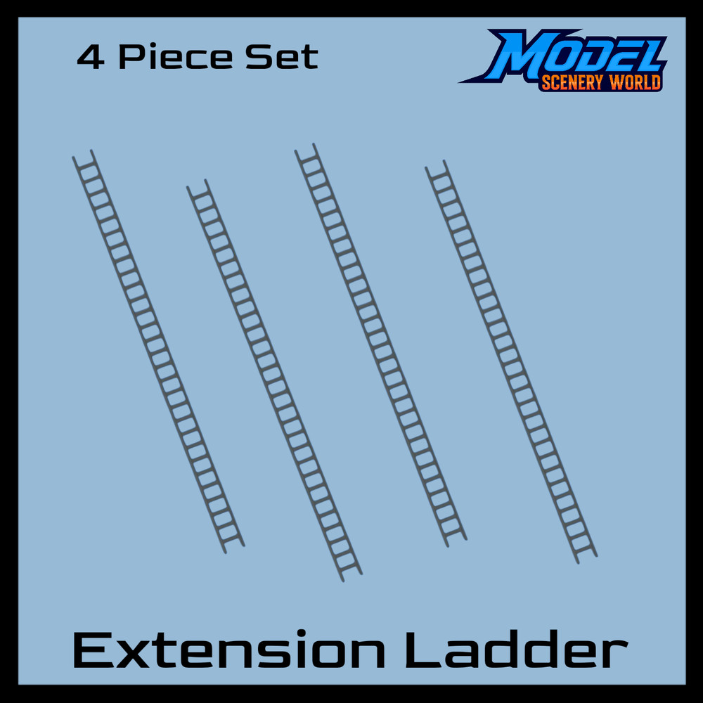Extension Ladder (4pcs) - S Scale 1:64 - Gray