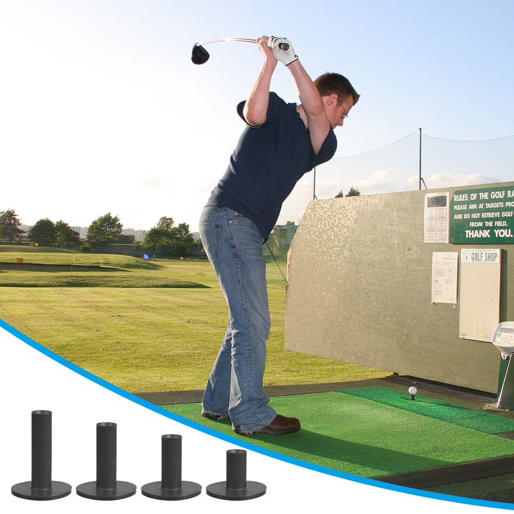 5Pcs 3" Rubber Golf Tees Tall Practice Training Driving Range Black