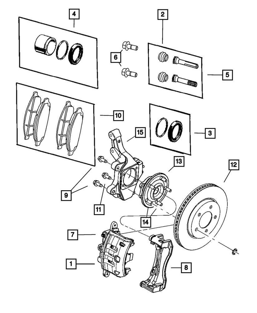 Genuine Mopar Front Knuckle Right 4743144AB