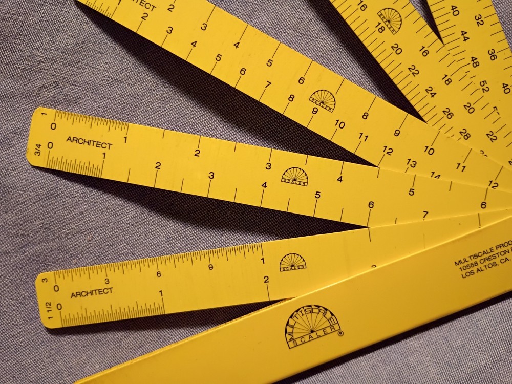 MULTISCALE Scaler Architect/Engineer Drafting Fan -Curtis Engineering Corp. used