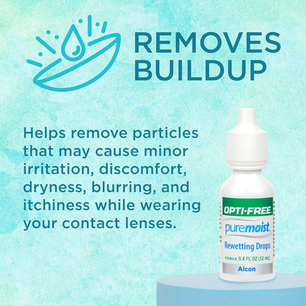 Opti-Free Puremoist Rewetting Drops, 12ml