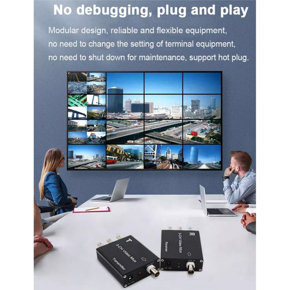 3CH Analog Camera Receiver&Transmitter Video Multiplexer Home Camera Accessories