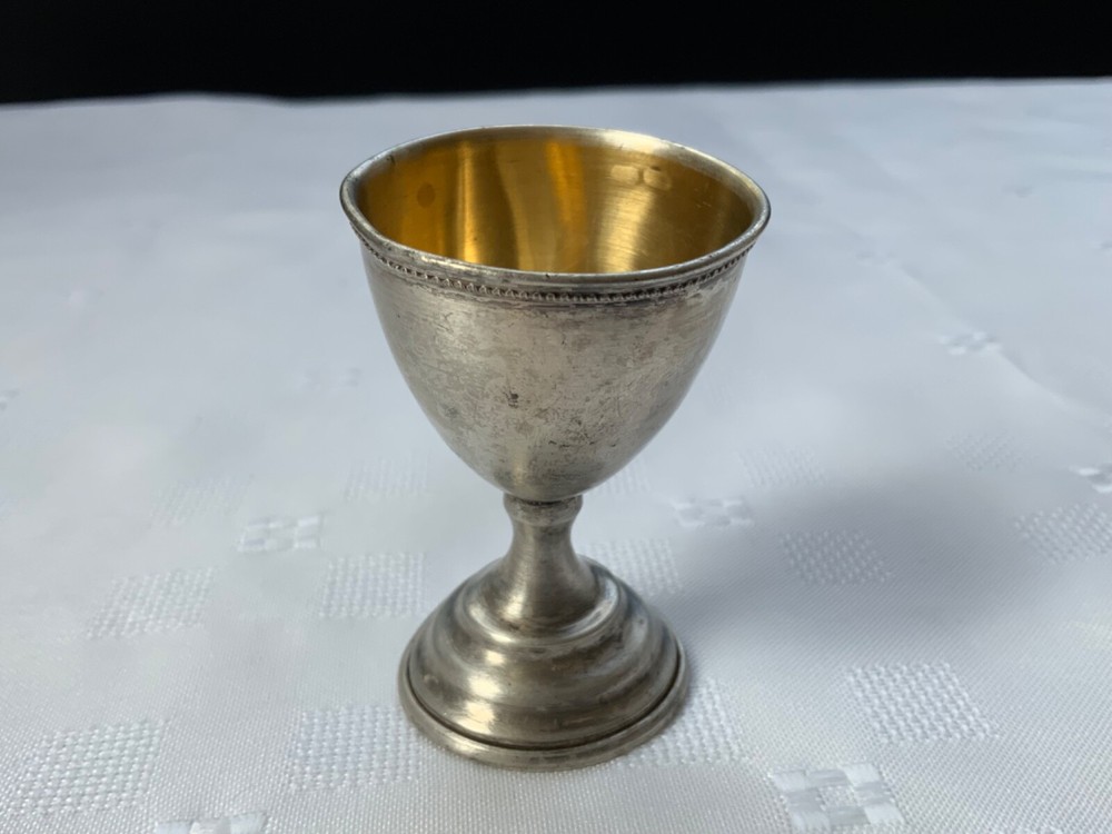 Antique Russian 875 Solid Silver Gilded - Mug appx 26 Gr